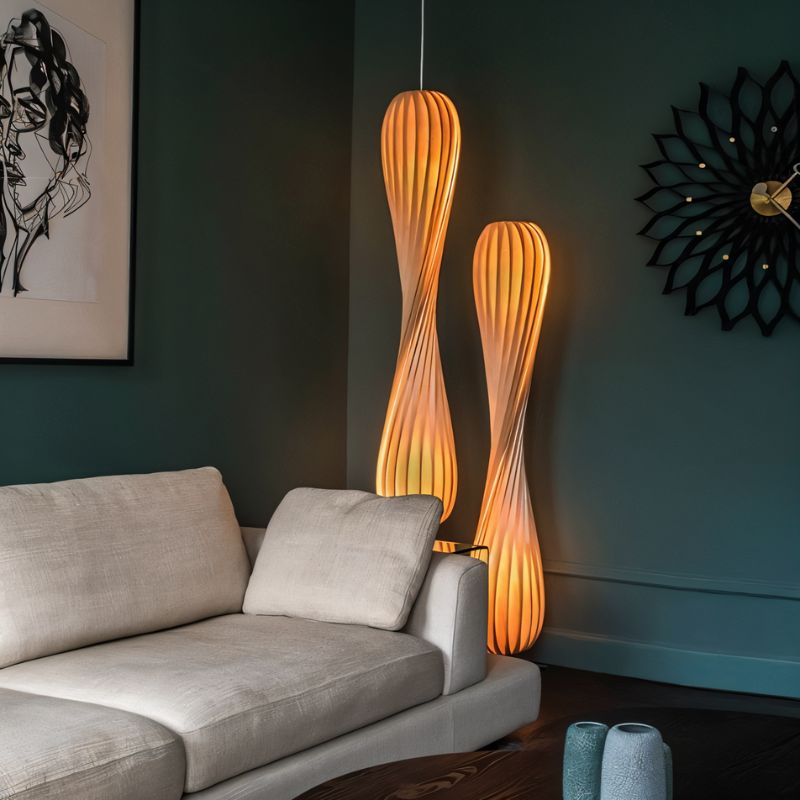 Lumina Twist gulvlampe med beroligende LED-lys til stuer og soveværelser
