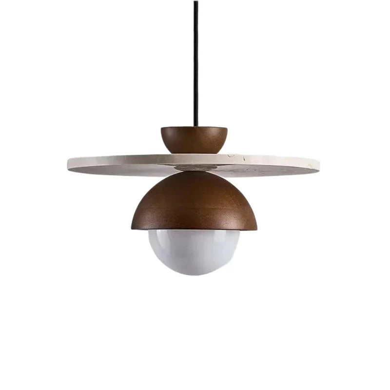 Moderní závěsná dřevěná lampa s minimalistickým designem