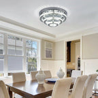 Glänzender Kristallrunder Kronleuchter, Elegantes Modernes Funkeln