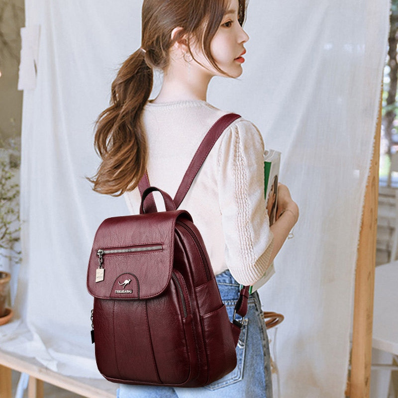 Aurelia Premium Everyday Leather Backpack for Women