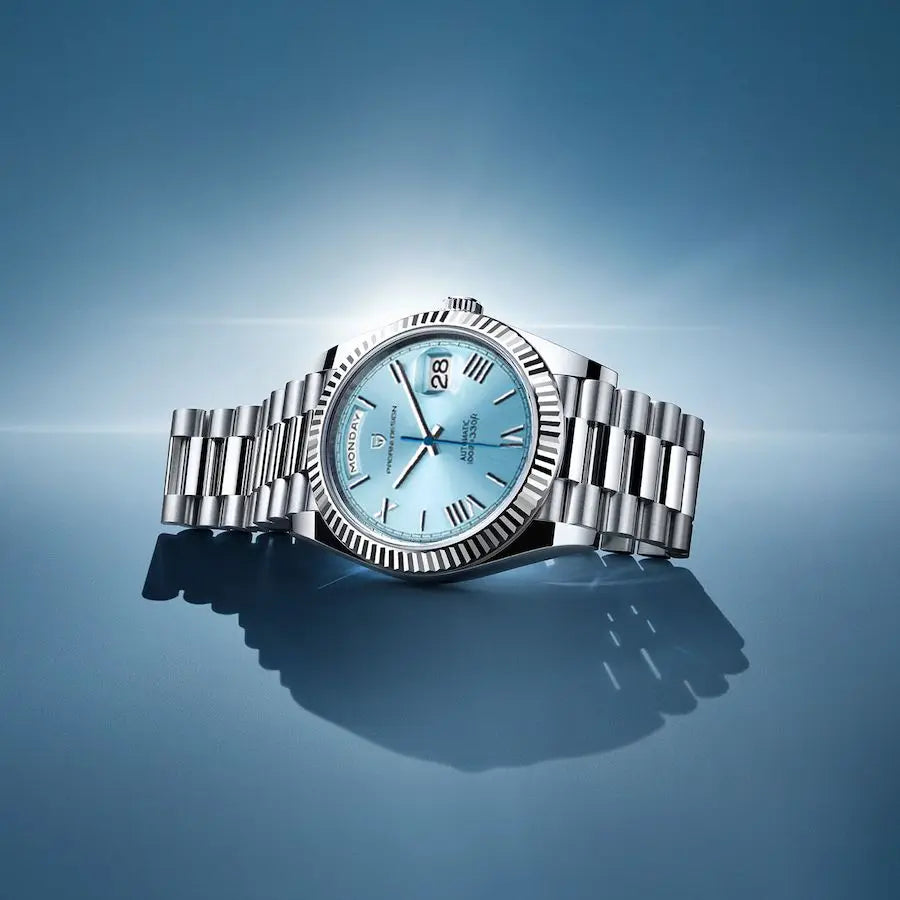 Nolian Stainless Steel Automatic Watch With Calendar