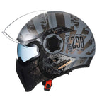 Vintage Twin Lens Modular Helmet DOT ECE Certified For Riders Breathable