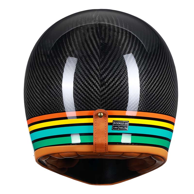 F389TS kulfiber motorcykelhjelm DOT ECE godkendt