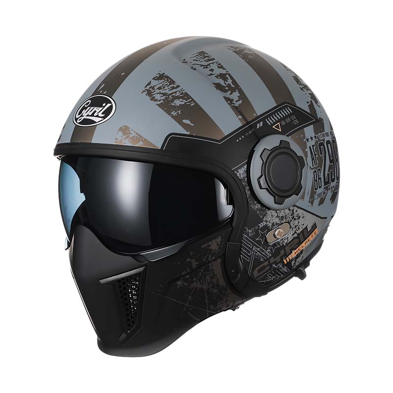 Vintage Twin Lens Modular Helmet DOT ECE Certified For Riders Breathable