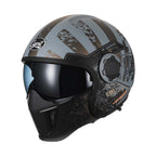 Vintage Twin Lens Modular Helmet DOT ECE Certified For Riders Breathable
