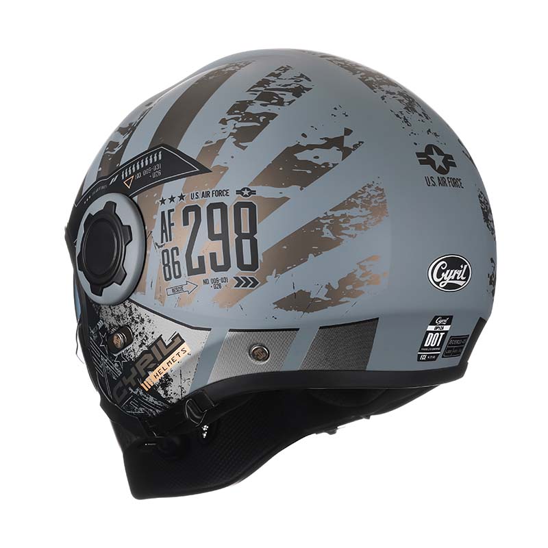 Vintage Twin Lens Modular Helmet DOT ECE Certified For Riders Breathable