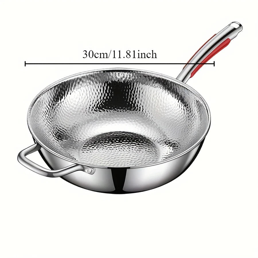 Wok Panvion con Base Redonda para Cocina por Inducción para Salteados Fáciles