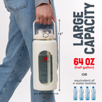 64 Oz Impact-Resistant Glass Water Bottle | Petprovac