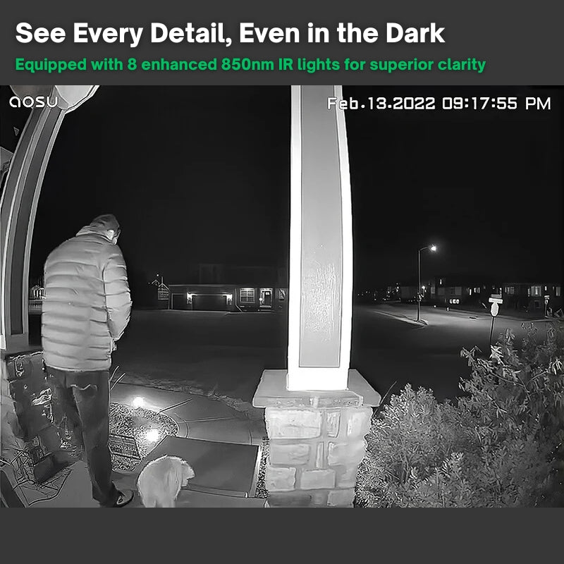 NovaGuard Pintu Loceng Video HD Tanpa Wayar 1080P Penglihatan Siang Malam Tiada Yuran Bulanan