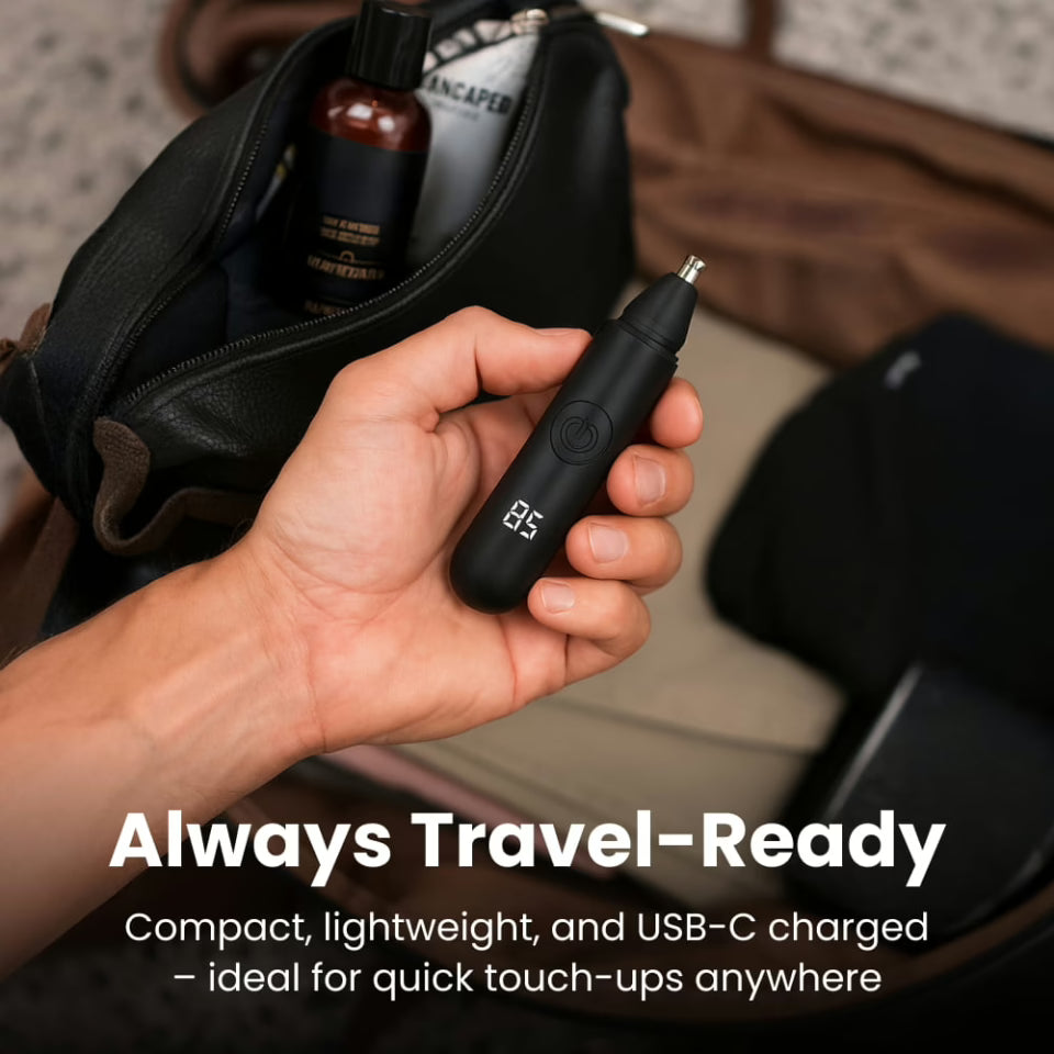 AstraTrim Næsehårstrimmer til mænd USB-C Vandtæt Støjsvag