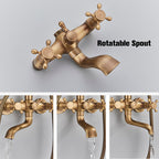 Vintage Copper Shower Kit with Brass Tap and Functional Showerheads | Petprovac