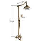Marlen Classic Antique Brass In-Wall Shower System for Bathroom and Outdoor Use | Petprovac