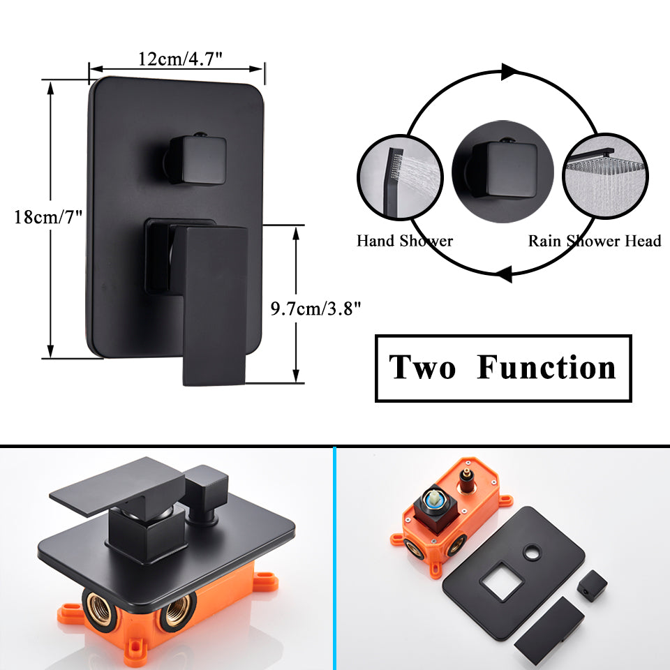 Modern fekete 3 részes fürdő- és zuhanykészlet | Petprovac