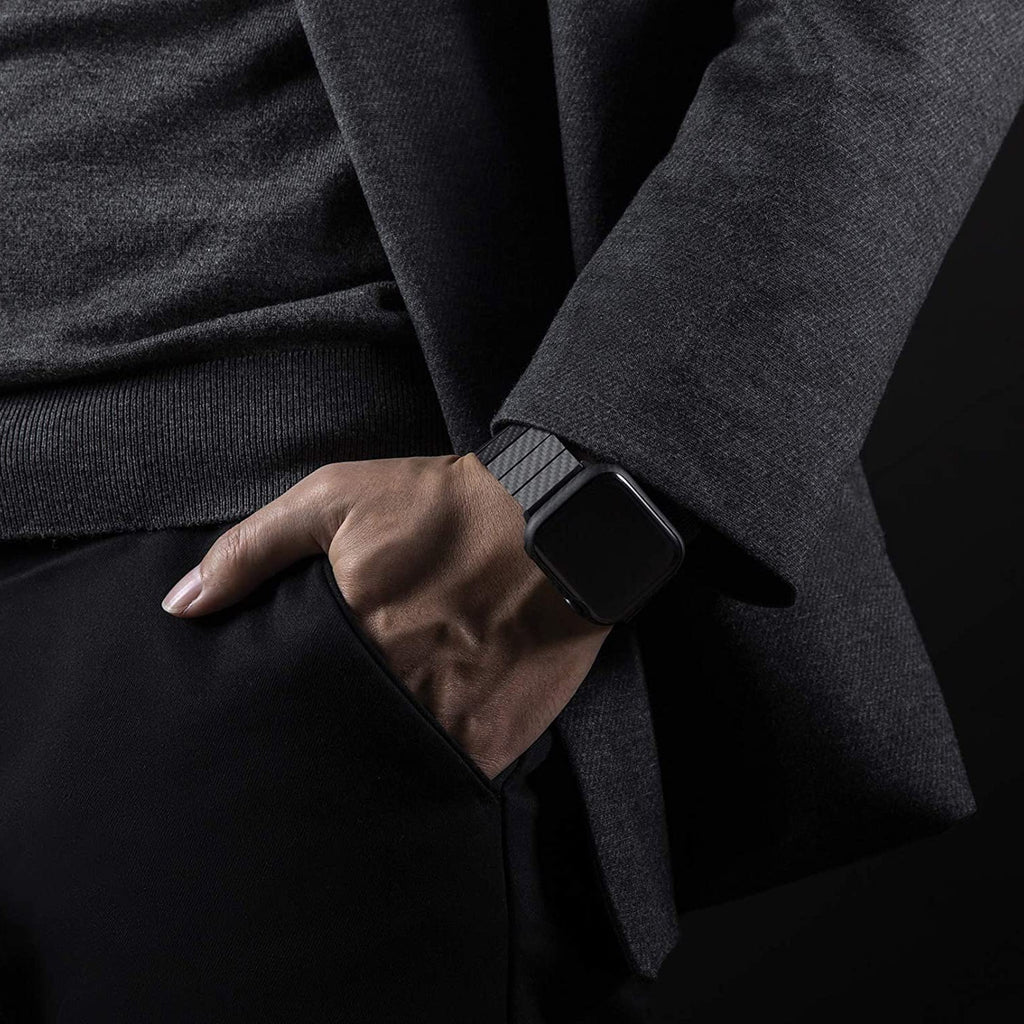 Kirrea Carbon Fiber Smartwatch-band met slanke aramidevezel beschermhoes