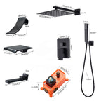 Modern fekete 3 részes fürdő- és zuhanykészlet | Petprovac