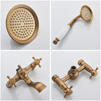 Marlen Classic Antique Brass In-Wall Shower System for Bathroom and Outdoor Use | Petprovac