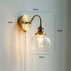 Mariselle Vintage Glass Globe Wall Light | Petprovac