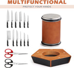 كويلّو إيدج شحاذ سكاكين رولر دايموند برو بقاعدة خشبية