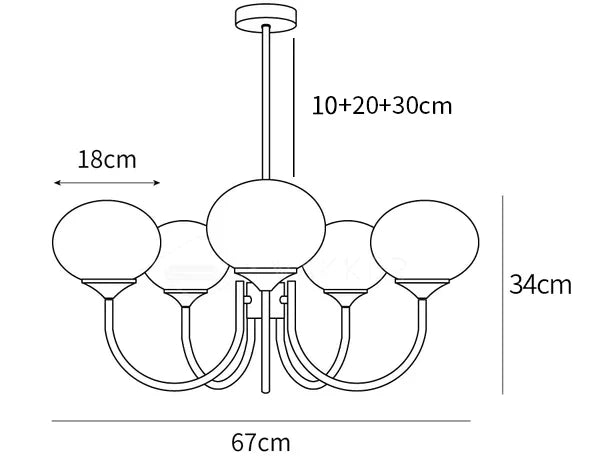 SolaraLuxe Gold Finish Chandelier With Pink Glass Shades