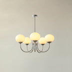 SolaraLuxe Gold Finish Chandelier With Pink Glass Shades