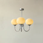 SolaraLuxe Gold Finish Chandelier With Pink Glass Shades