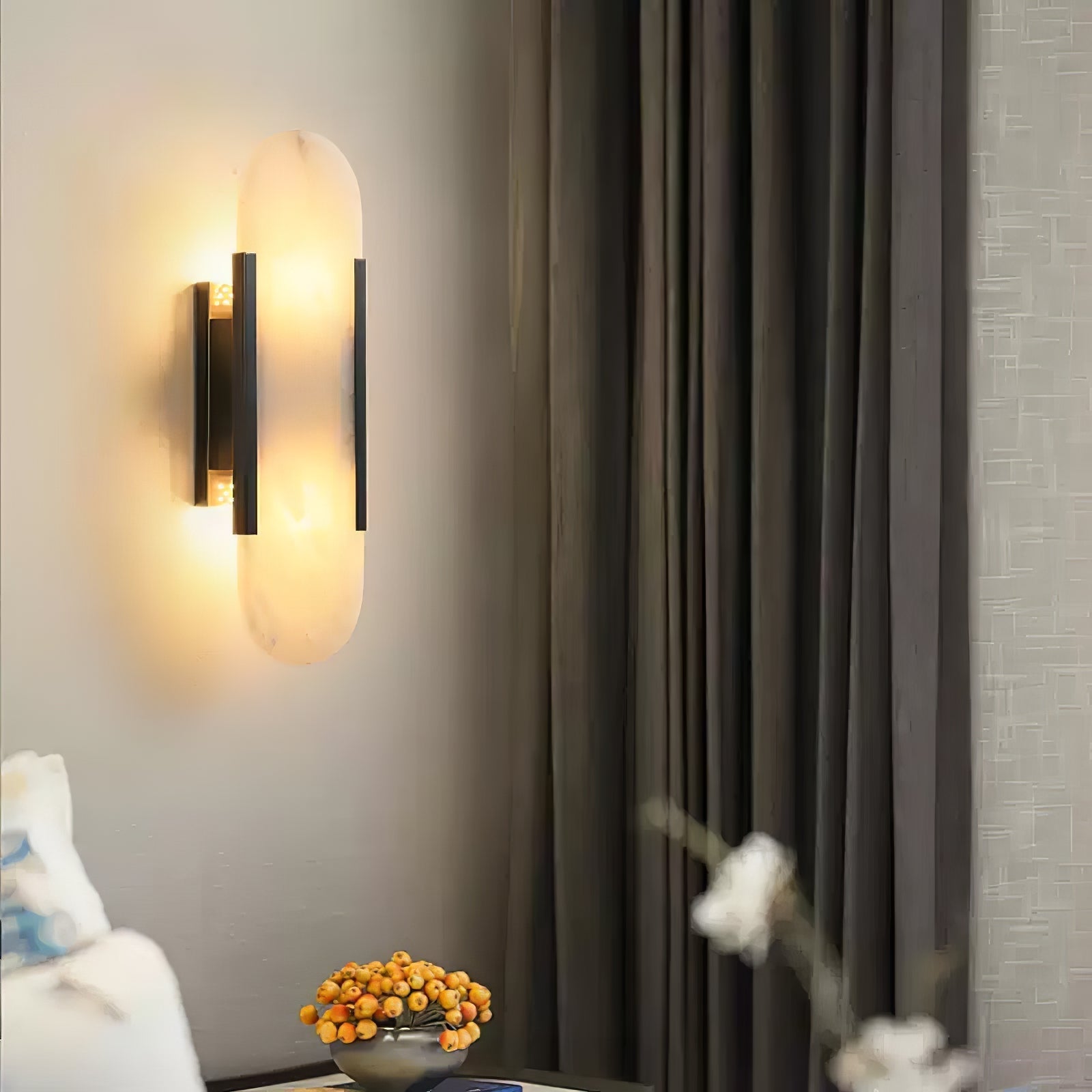 Lunara | Lámpara de pared de alabastro de lujo con luz cálida