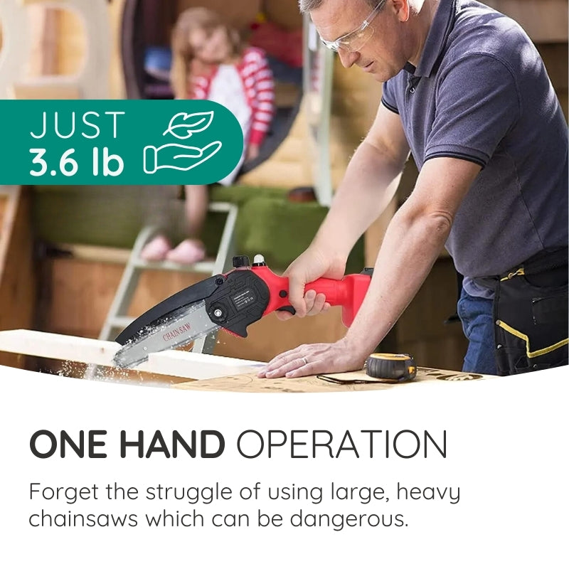 Kompakti parannettu akkukäyttöinen moottorisaha