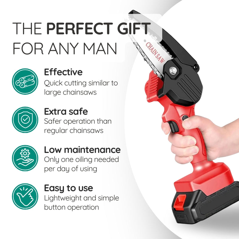 Kompakti parannettu akkukäyttöinen moottorisaha