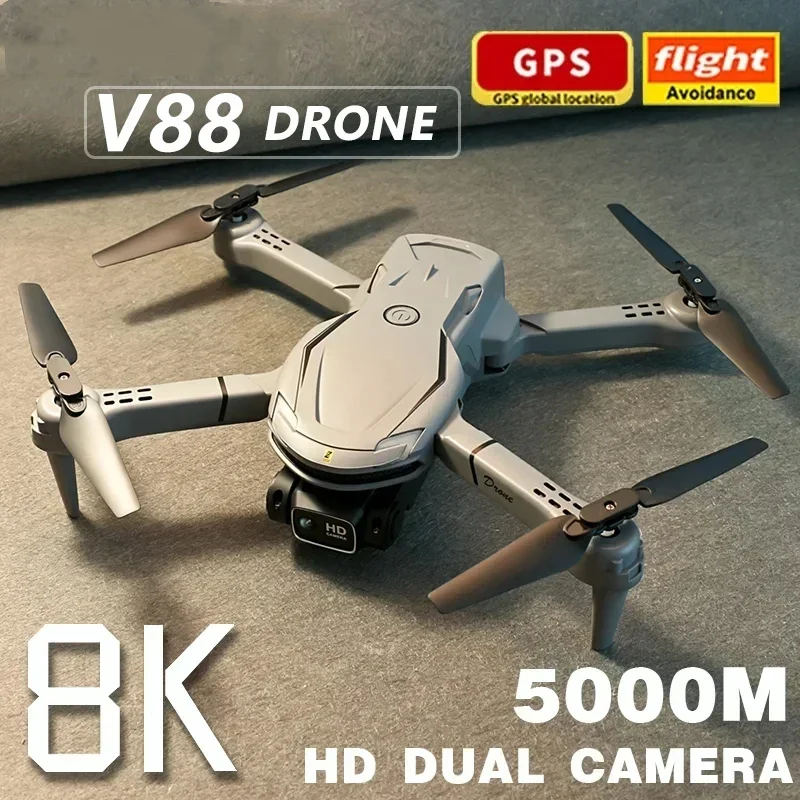 Mini V88 Compact Drone With 8K Camera And GPS For Pro Aerial Photos