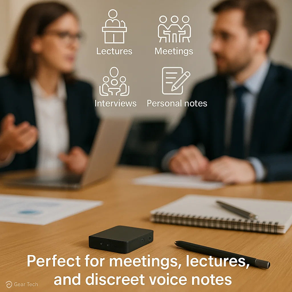 مسجل صوت WhisperNova Mini مع تسجيل بلمسة واحدة وتنشيط بالصوت
