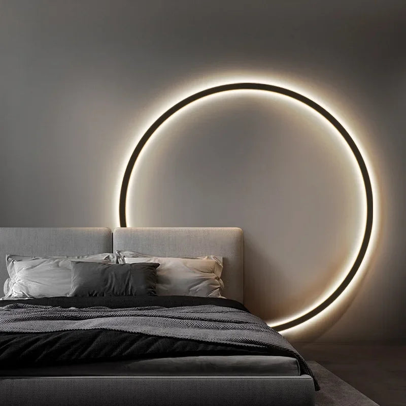 Lampu Dinding Bulatan LED NovaCircle untuk Bilik Tidur Minimalis dan Aksen Hotel