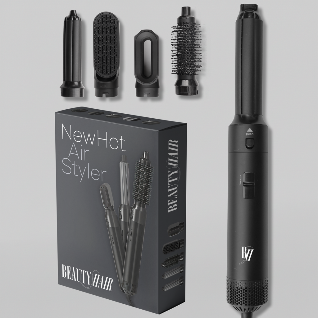 Five-Attachment Hair Dryer Styler For Drying, Smoothing, Curling And Volume