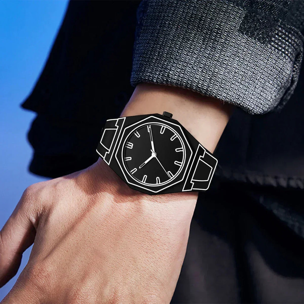 NovaLume Arc Modern Minimalist Men's Watch Black Matte