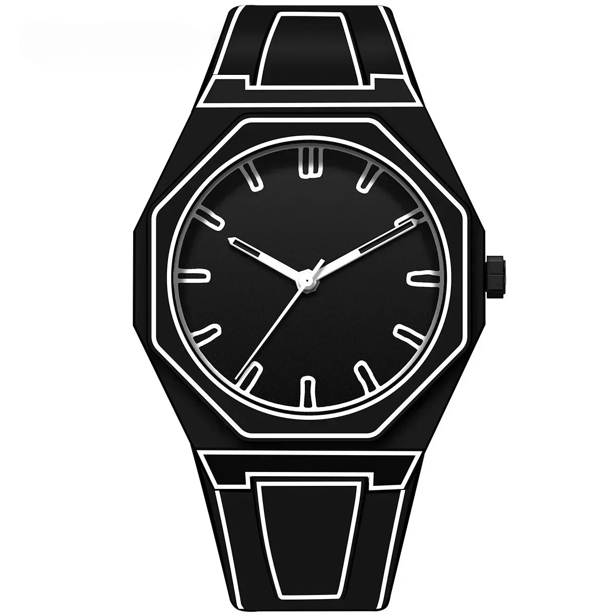 NovaLume Arc Modern Minimalist Men's Watch Black Matte
