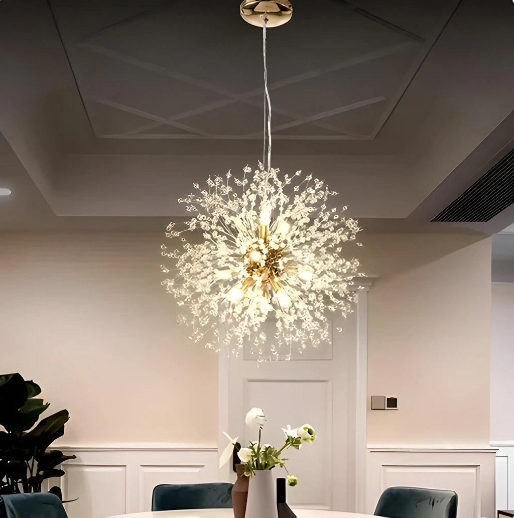 LyraGlow Krystal Fyrværkeri Lysekrone Vedhængslys