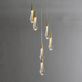 Aurelia Modern Glass And Iron LED Droplet Pendant Light