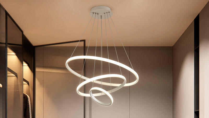 Virell Lampu Gantung LED Spiral Lampu Siling Moden Dengan Cincin Bulat