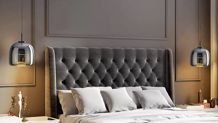 Noir Rauchglas-Hängeleuchte Minimalistische Schwarze Deckenleuchte