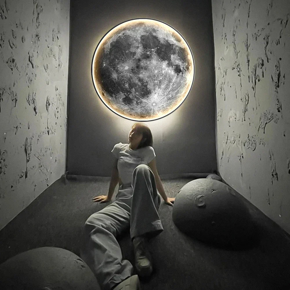 SeleneGlow LED Mond Wandlampe für Schlafzimmer Akzent Dekor