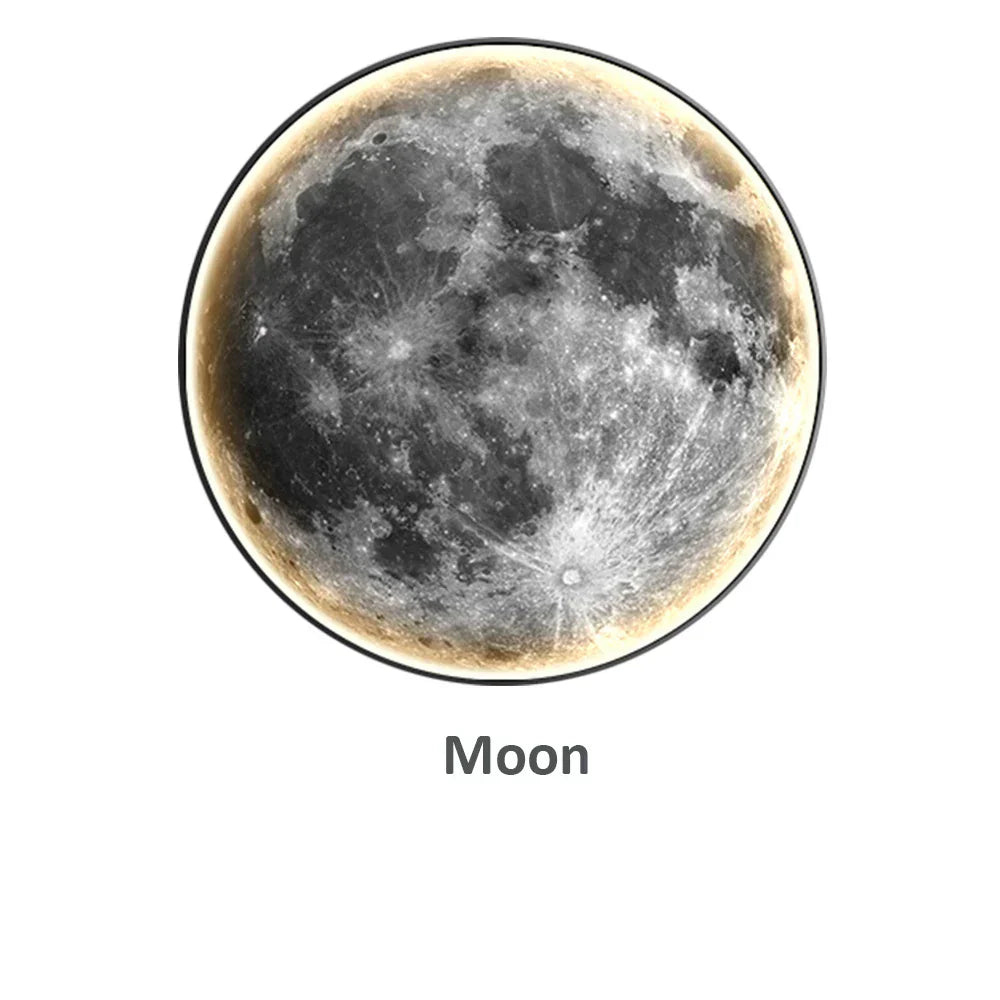 SeleneGlow LED Mond Wandlampe für Schlafzimmer Akzent Dekor