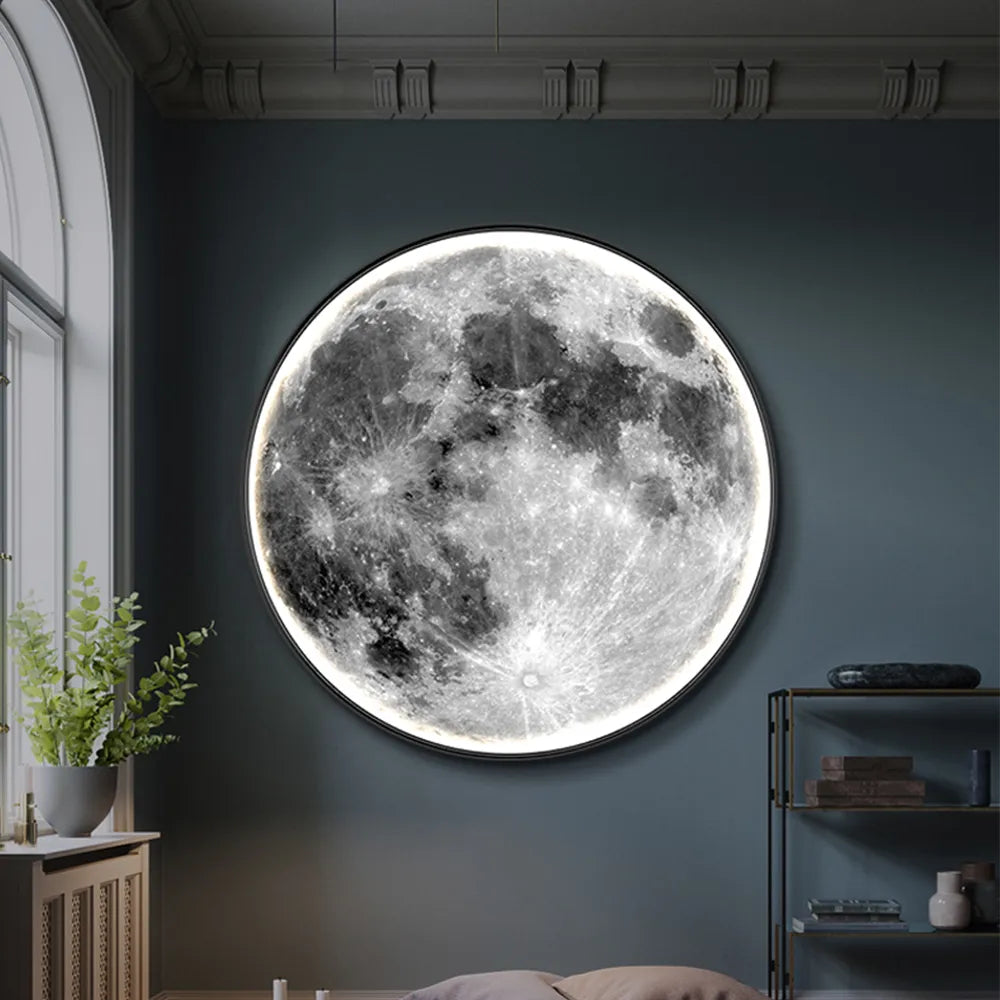 SeleneGlow LED Mond Wandlampe für Schlafzimmer Akzent Dekor