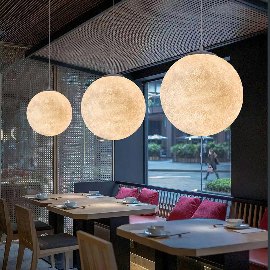 Lámpara colgante LunaraGlow de luz lunar para ambiente acogedor
