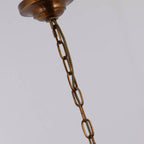 Lámpara de araña antigua de latón y cristal, luz clásica de techo para salas de estar y comedores