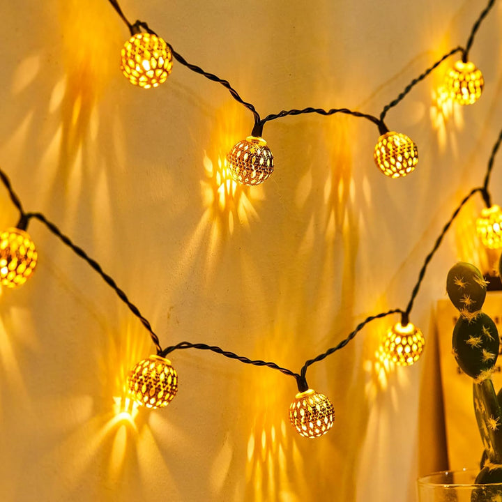 Luci a stringa solari marocchine Sunglow Strings per atmosfera esterna