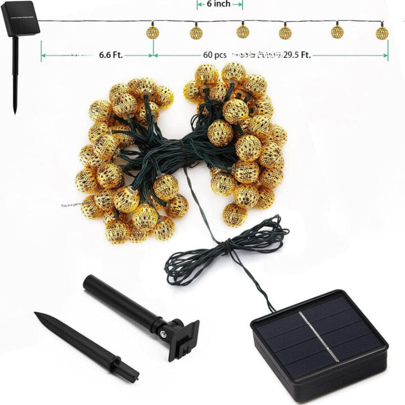 Luci a stringa solari marocchine Sunglow Strings per atmosfera esterna