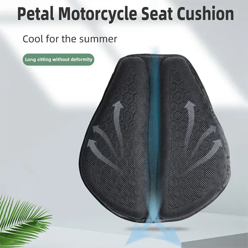 RiderEase Gel Seat Pad For Motorcycles With Shock Absorption And Anti Slip