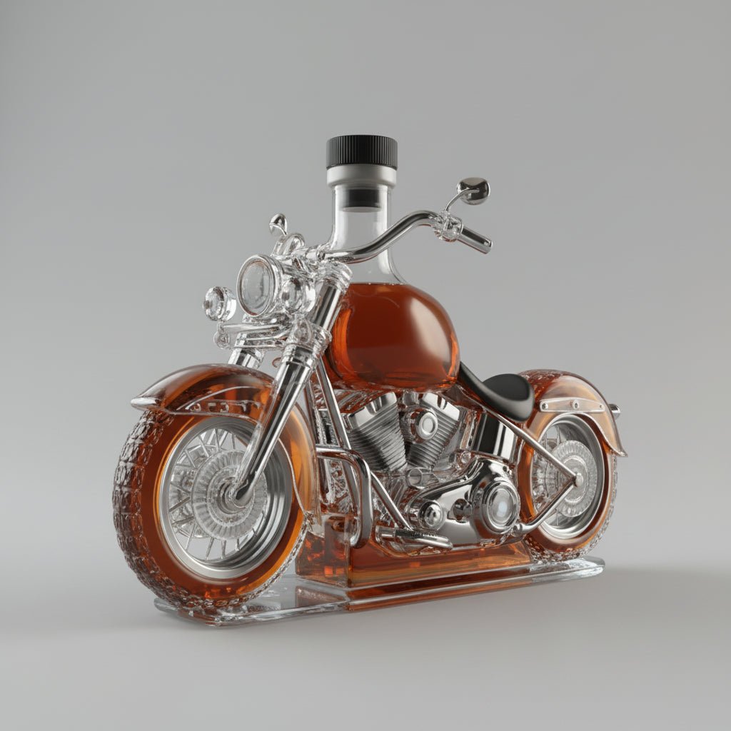 V-Twin Motorcycle Crafted Whiskey Decanter For Home Bar