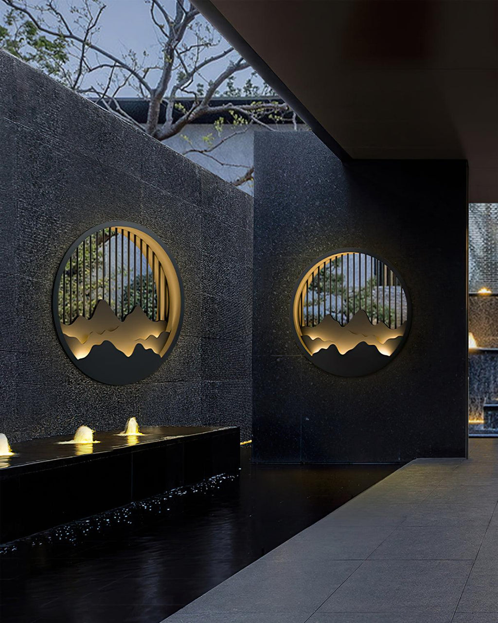 مصباح جداري خارجي كايرنكريست بنقوش جبلية أنيقة