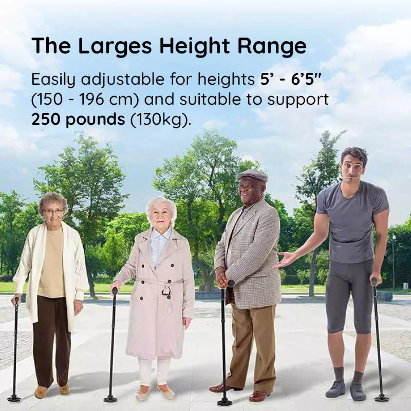 ストライドフレックス 折りたたみ式 LED 歩行用杖