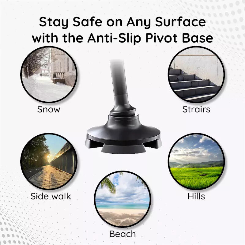 ストライドフレックス 折りたたみ式 LED 歩行用杖